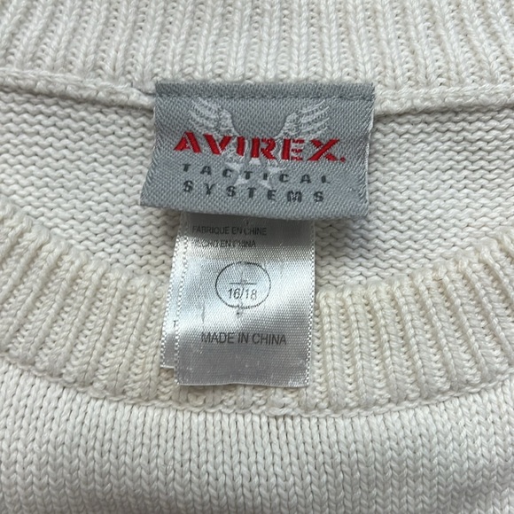 Avirex Tactical Systems Color Block Embroidered Crewneck Sweater. Size L 16-18. - Picture 2 of 5